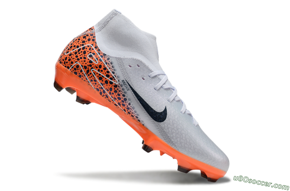 Nike Air Zoom Mercurial Superfly 10 Elite FG Firm Ground Soccer Cleats - Grey/Black/Leopard 4