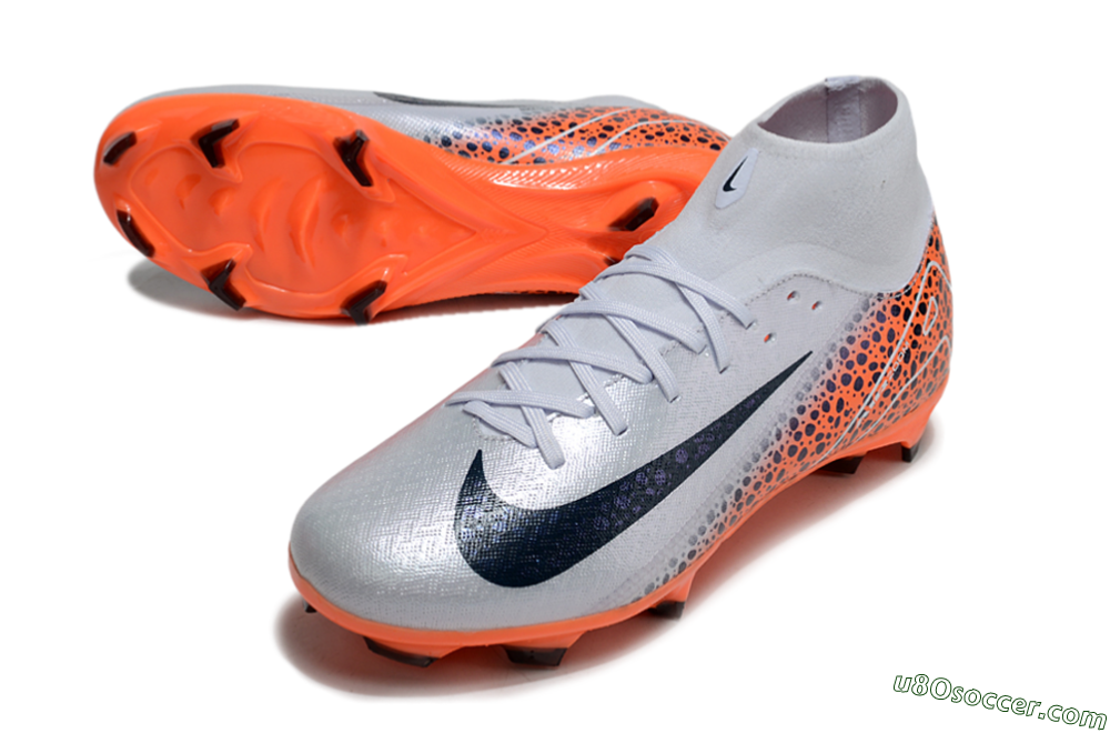 Nike Air Zoom Mercurial Superfly 10 Elite FG Firm Ground Soccer Cleats - Grey/Black/Leopard 3