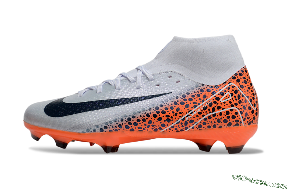 Nike Air Zoom Mercurial Superfly 10 Elite FG Firm Ground Soccer Cleats - Grey/Black/Leopard 2