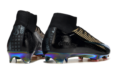 Nike Air Zoom Mercurial Superfly 10 Elite FG Firm Ground Soccer Cleats - Black/Gold/White