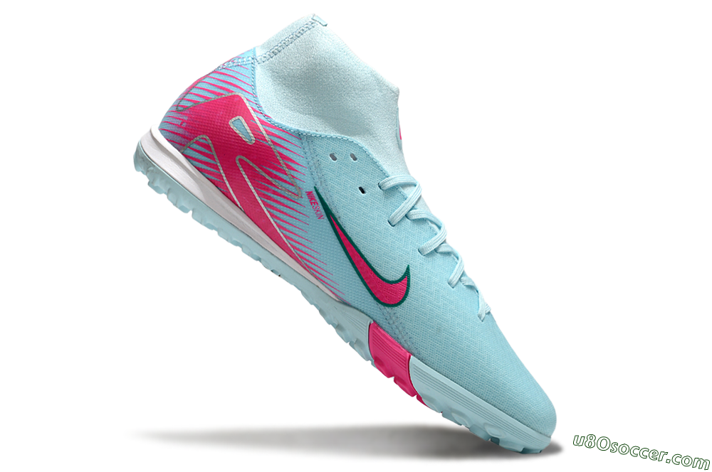 Nike Air Zoom Mercurial Superfly 10 Elite TF Artificial Turf Soccer Shoes - Jade/Pink/White 4