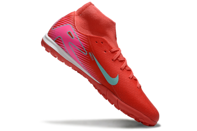 Nike Air Zoom Mercurial Superfly 10 Elite TF Artificial Turf Soccer Shoes - Red/Jade/Pink