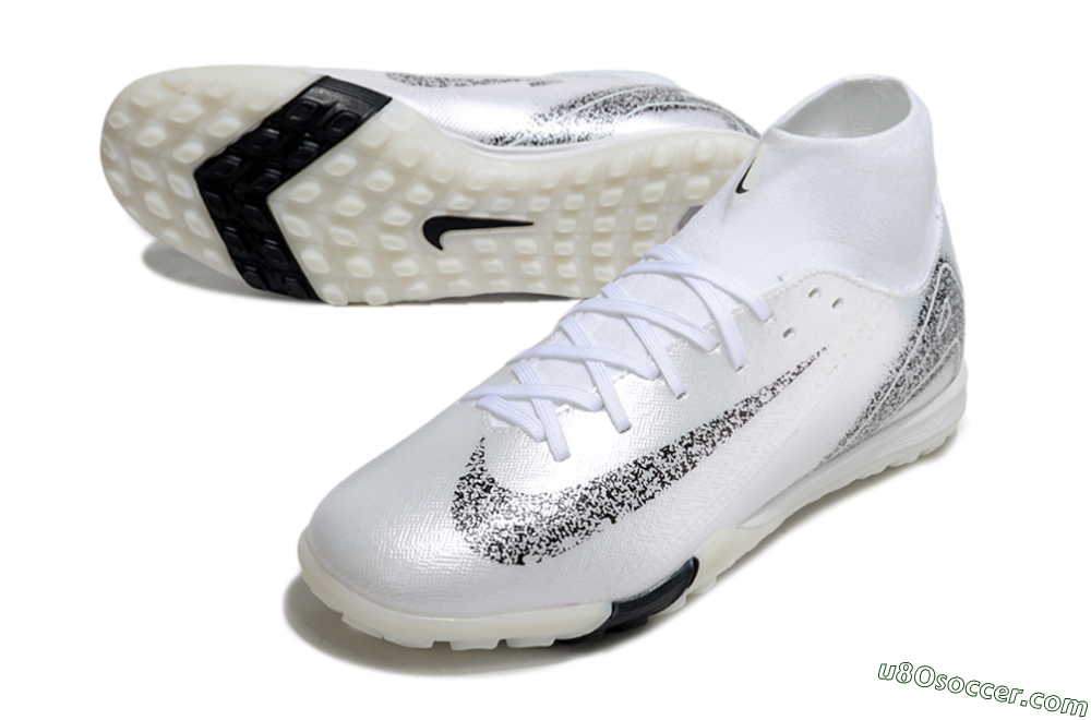 Nike Air Zoom Mercurial Superfly 10 Elite TF Artificial Turf Soccer Shoes - White/Black/Beige 3
