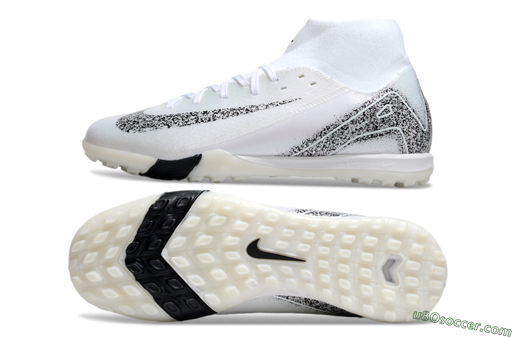 Nike Air Zoom Mercurial Superfly 10 Elite TF Artificial Turf Soccer Shoes - White/Black/Beige 0