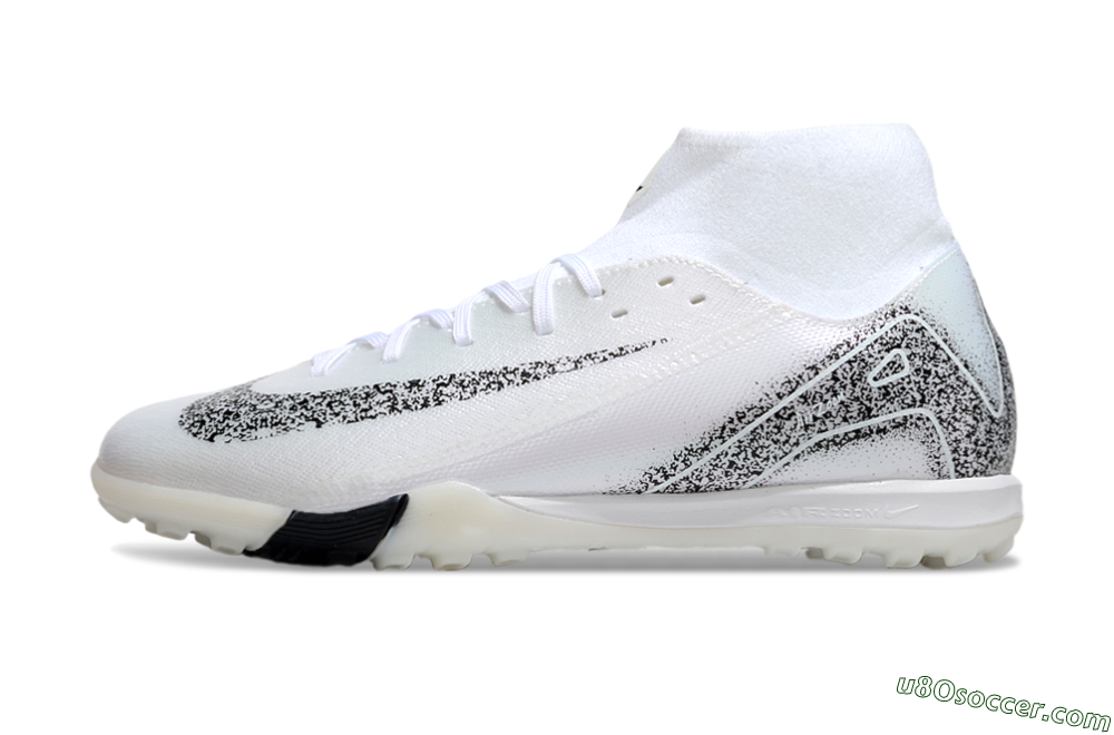 Nike Air Zoom Mercurial Superfly 10 Elite TF Artificial Turf Soccer Shoes - White/Black/Beige 2