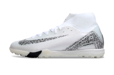 Nike Air Zoom Mercurial Superfly 10 Elite TF Artificial Turf Soccer Shoes - White/Black/Beige