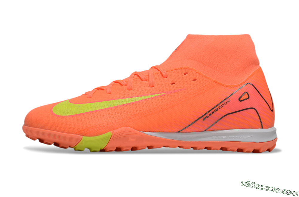 Nike Air Zoom Mercurial Superfly 10 Elite TF Artificial Turf Soccer Shoes - Red/Yellow/White 2