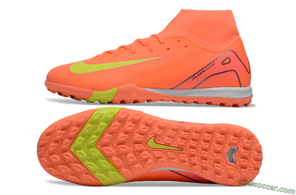 Nike Air Zoom Mercurial Superfly 10 Elite TF Artificial Turf Soccer Shoes - Red/Yellow/White 0