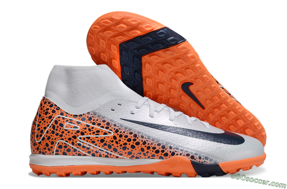 Nike Air Zoom Mercurial Superfly 10 Elite TF Artificial Turf Soccer Shoes - Grey/Black/Leopard 1