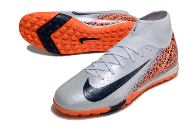 Nike Air Zoom Mercurial Superfly 10 Elite TF Artificial Turf Soccer Shoes - Grey/Black/Leopard