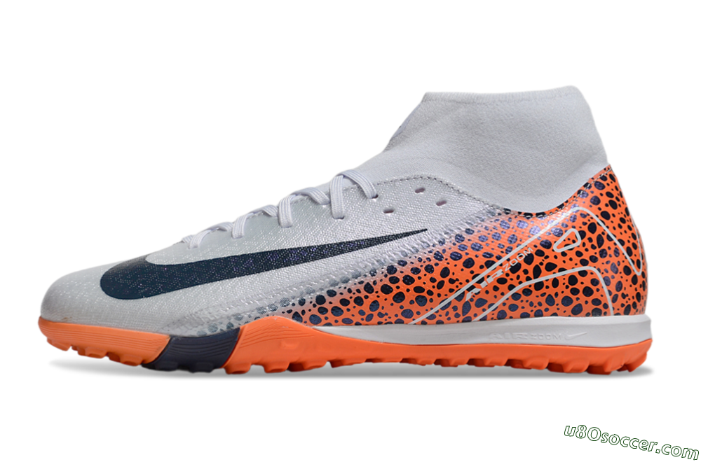 Nike Air Zoom Mercurial Superfly 10 Elite TF Artificial Turf Soccer Shoes - Grey/Black/Leopard 2