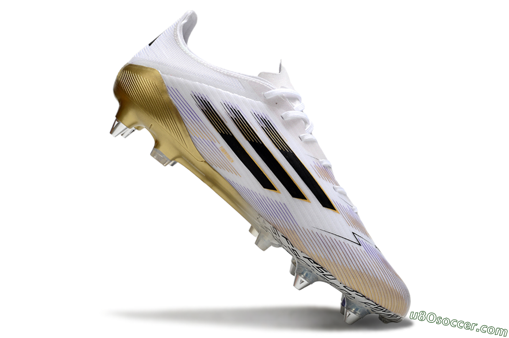 Adidas F50 Elite SG Soft Ground Soccer Cleats - White/Black/Gold 4