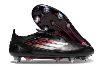 Adidas F50 Elite SG Soft Ground Soccer Cleats - Black/Silver/Red