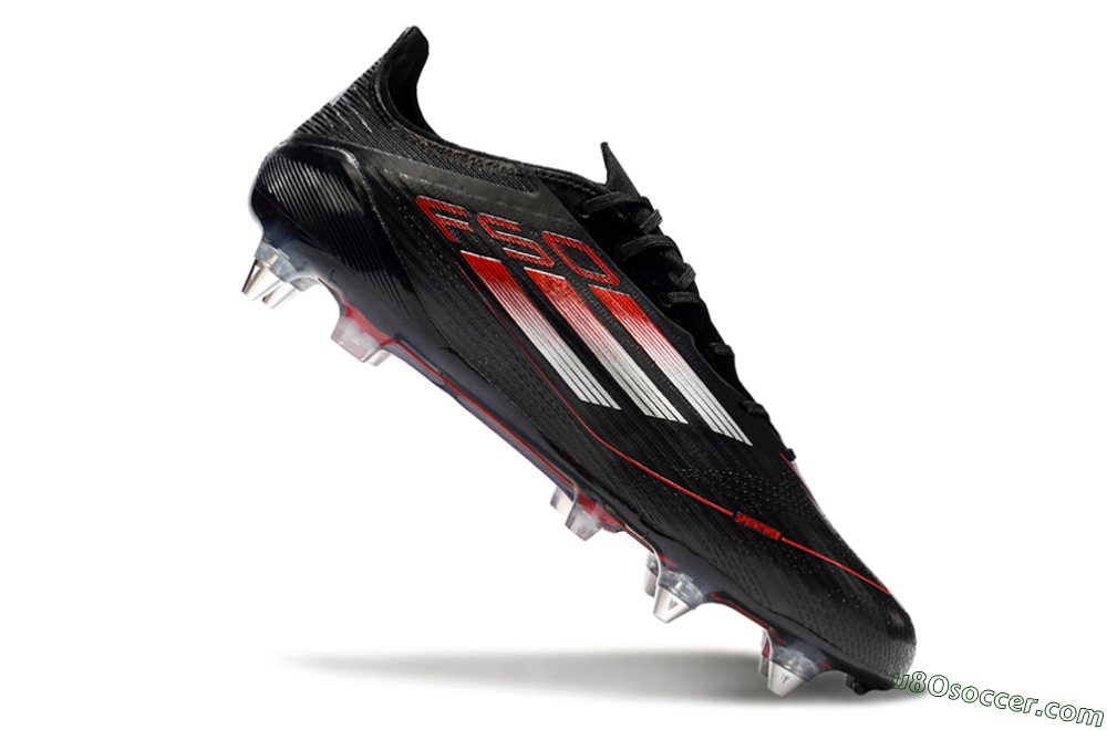 Adidas F50 Elite SG Soft Ground Soccer Cleats - Black/Silver/Red 4