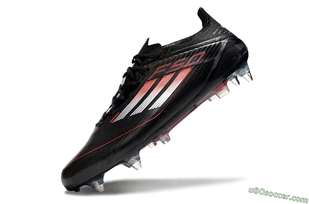 Adidas F50 Elite SG Soft Ground Soccer Cleats - Black/Silver/Red 5