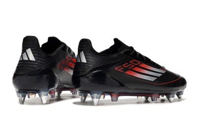 Adidas F50 Elite SG Soft Ground Soccer Cleats - Black/Silver/Red