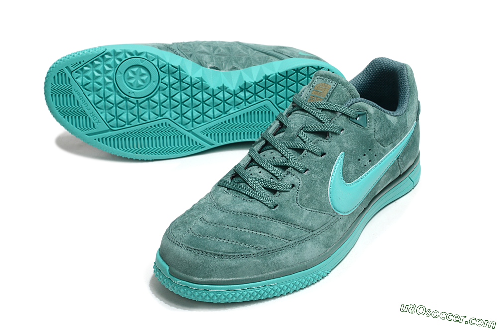 Nike Street Gato IC Indoor & Futsal Soccer Shoes - Green/Green 3