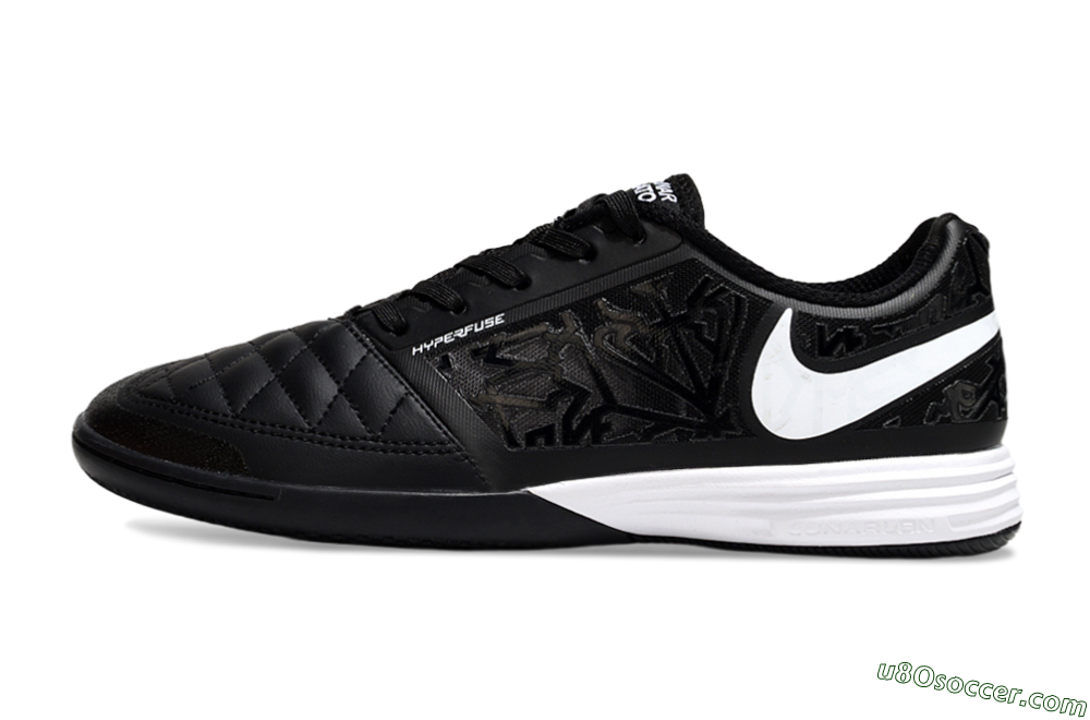 Nike Lunar Gato 2 IC Indoor & Futsal Soccer Shoes - Black/White 2
