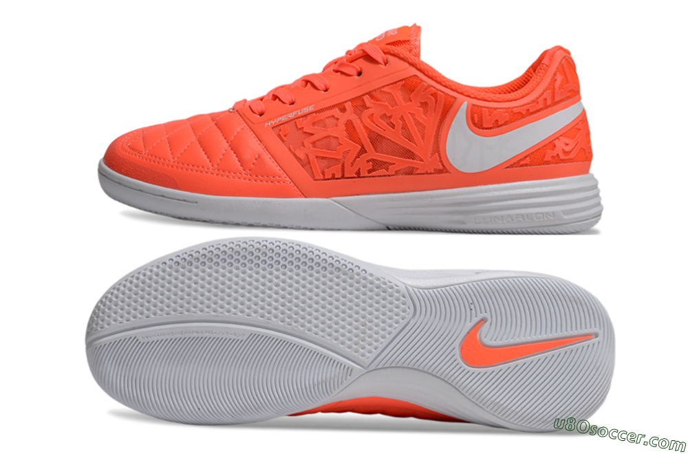 Nike Lunar Gato 2 IC Indoor & Futsal Soccer Shoes - Red/White 0