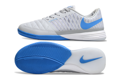 Nike Lunar Gato 2 IC Indoor & Futsal Soccer Shoes - Grey/Blue/White