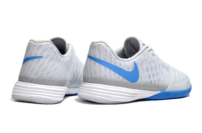 Nike Lunar Gato 2 IC Indoor & Futsal Soccer Shoes - Grey/Blue/White