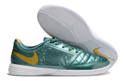 Nike Lunar Gato 2 IC Indoor & Futsal Soccer Shoes - Green/Yellow/White