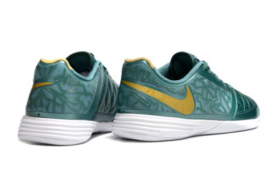 Nike Lunar Gato 2 IC Indoor & Futsal Soccer Shoes - Green/Yellow/White