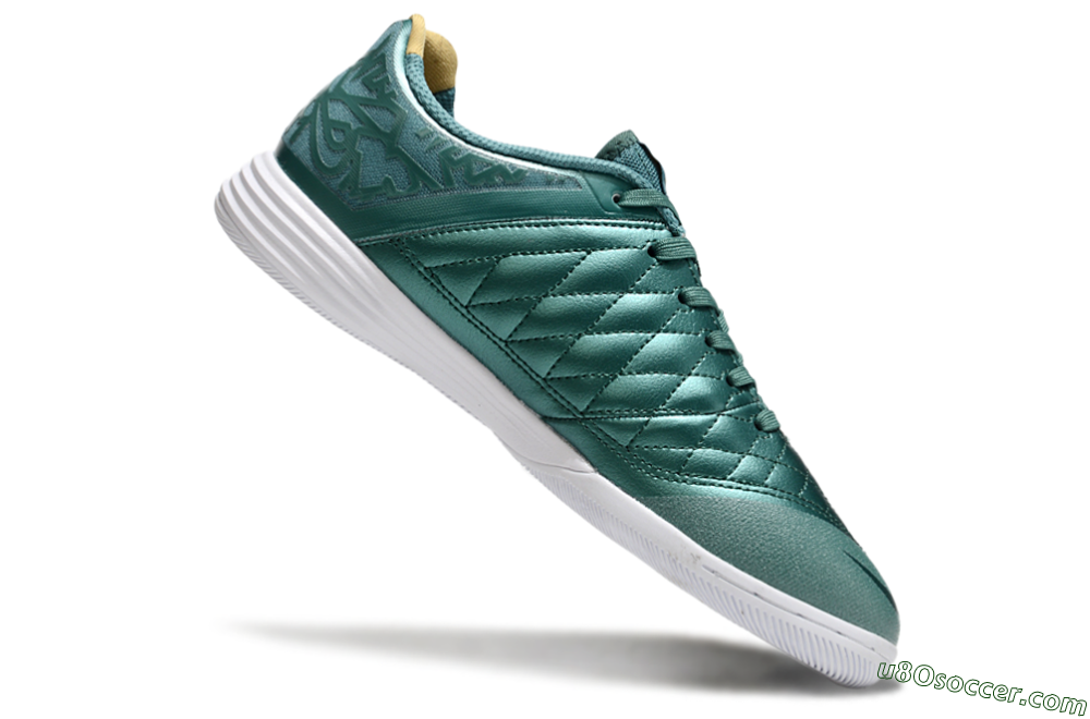 Nike Lunar Gato 2 IC Indoor & Futsal Soccer Shoes - Green/Yellow/White 4