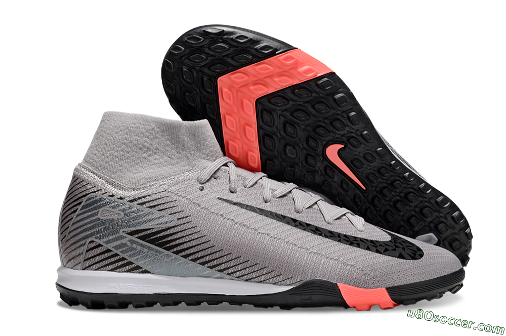 Nike Air Zoom Mercurial Superfly 10 Elite TF Artificial Turf Soccer Shoes - Grey/Black/Silver 1