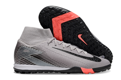 Nike Air Zoom Mercurial Superfly 10 Elite TF Artificial Turf Soccer Shoes - Grey/Black/Silver