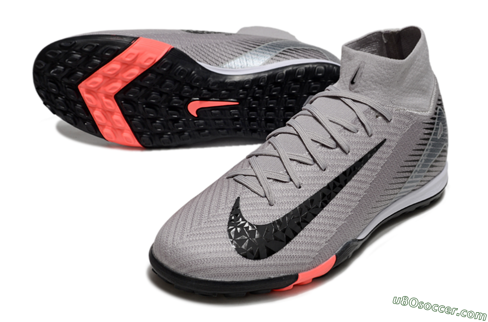 Nike Air Zoom Mercurial Superfly 10 Elite TF Artificial Turf Soccer Shoes - Grey/Black/Silver 3