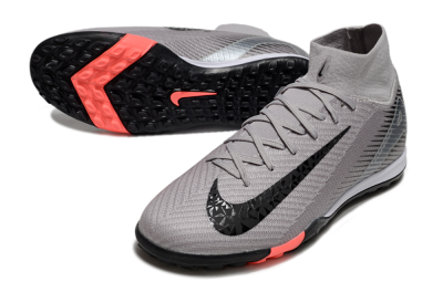 Nike Air Zoom Mercurial Superfly 10 Elite TF Artificial Turf Soccer Shoes - Grey/Black/Silver