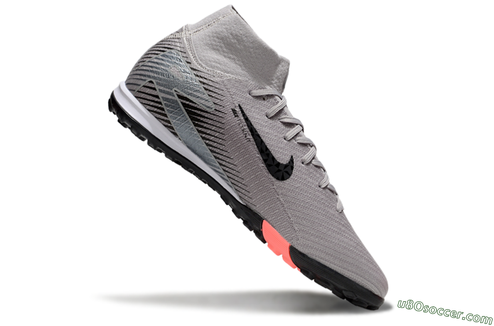 Nike Air Zoom Mercurial Superfly 10 Elite TF Artificial Turf Soccer Shoes - Grey/Black/Silver 4