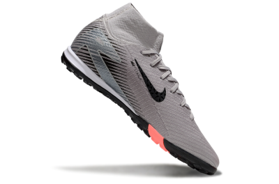 Nike Air Zoom Mercurial Superfly 10 Elite TF Artificial Turf Soccer Shoes - Grey/Black/Silver