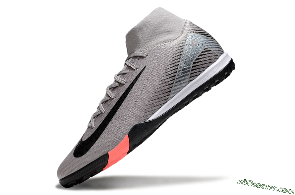 Nike Air Zoom Mercurial Superfly 10 Elite TF Artificial Turf Soccer Shoes - Grey/Black/Silver 5