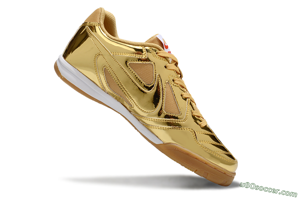 Nike Street Gato IC Indoor & Futsal Soccer Shoes - Gold/White/Brown 4