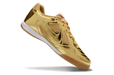 Nike Street Gato IC Indoor & Futsal Soccer Shoes - Gold/White/Brown