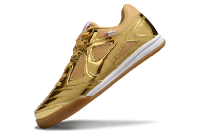 Nike Street Gato IC Indoor & Futsal Soccer Shoes - Gold/White/Brown