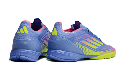 Adidas F50 Pro IC Indoor & Futsal Soccer Shoes - Blue/Yellow/Pink