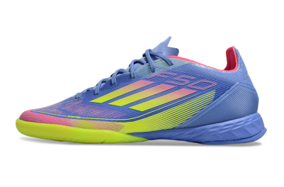 Adidas F50 Pro IC Indoor & Futsal Soccer Shoes - Blue/Yellow/Pink