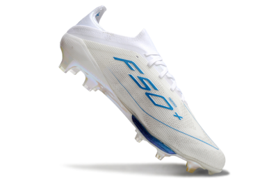 Adidas F50+ Elite Lightstrike Pro FG Firm Ground Soccer Cleats - Beige/White/Blue