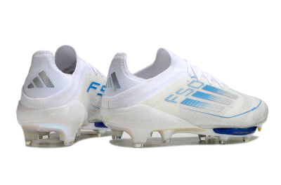 Adidas F50+ Elite Lightstrike Pro FG Firm Ground Soccer Cleats - Beige/White/Blue
