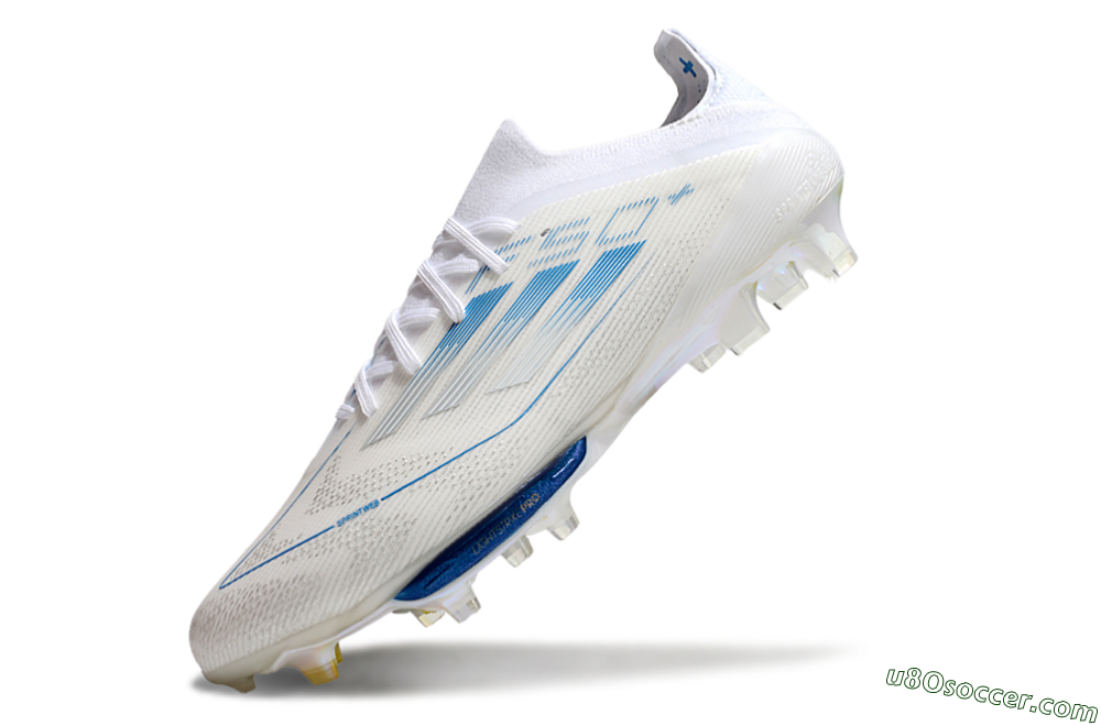 Adidas F50+ Elite Lightstrike Pro FG Firm Ground Soccer Cleats - Beige/White/Blue 5