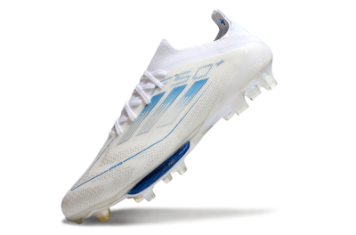 Adidas F50+ Elite Lightstrike Pro FG Firm Ground Soccer Cleats - Beige/White/Blue