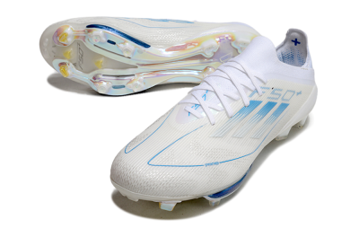 Adidas F50+ Elite Lightstrike Pro FG Firm Ground Soccer Cleats - Beige/White/Blue