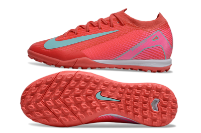 Nike Air Zoom Mercurial Vapor 16 Elite TF Artificial Turf Soccer Shoes - Red/Jade/Pink