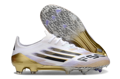 Adidas F50 Elite FG Firm Ground Soccer Cleats - White/Black/Gold