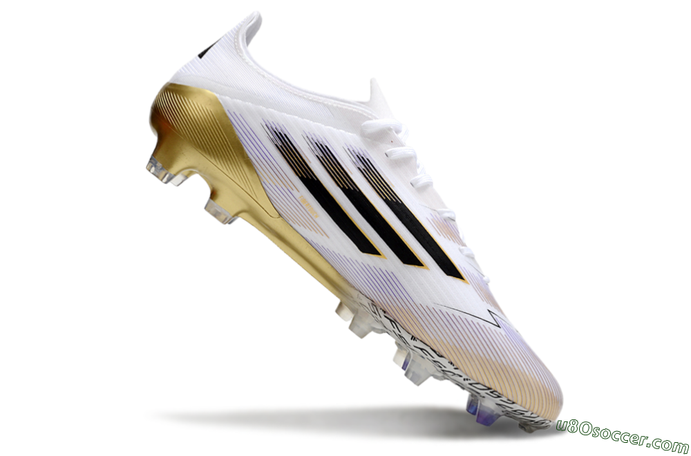 Adidas F50 Elite FG Firm Ground Soccer Cleats - White/Black/Gold 4