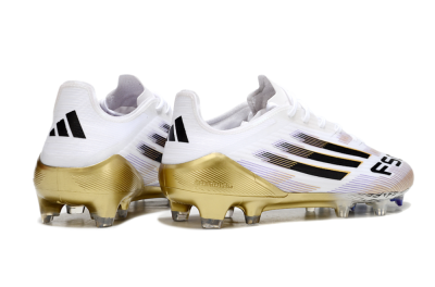 Adidas F50 Elite FG Firm Ground Soccer Cleats - White/Black/Gold
