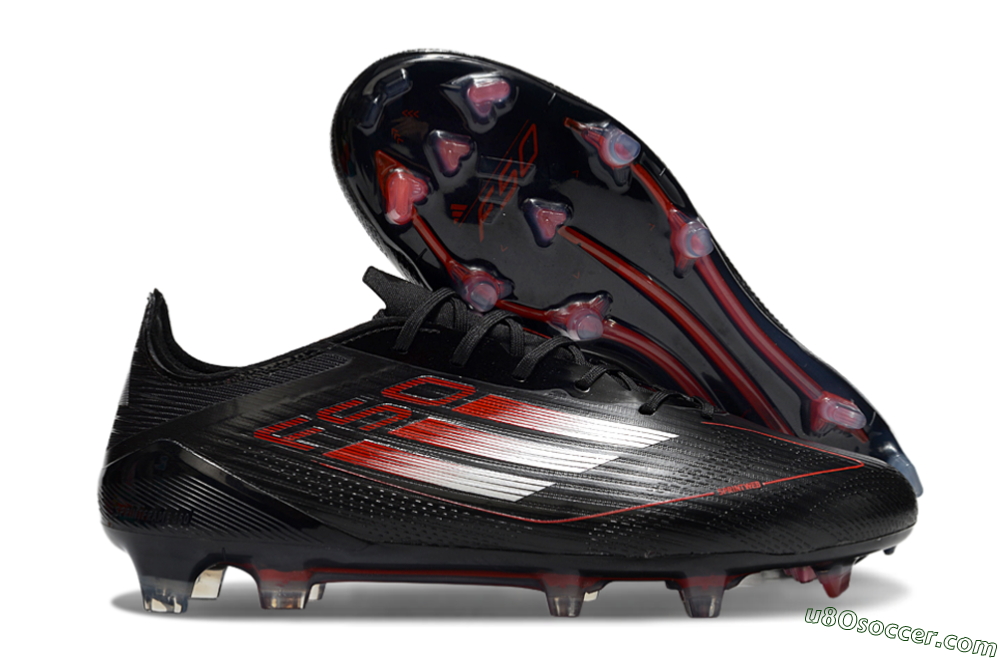 Adidas F50 Elite FG Firm Ground Soccer Cleats - Black/Silver/Red 1
